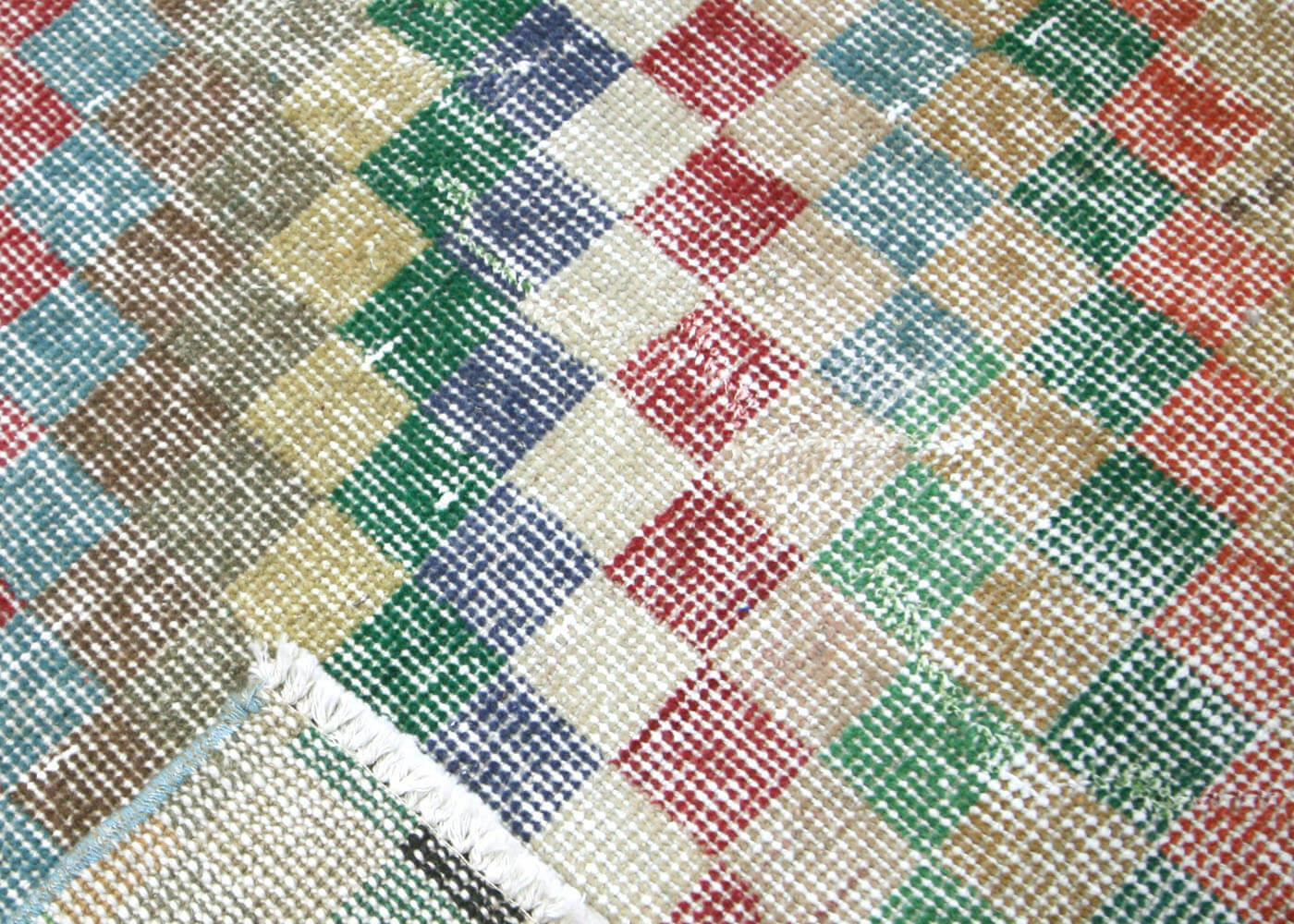 Vintage Turkish Mid-Century-Modern Runner - 3'2" x 10' - 190571