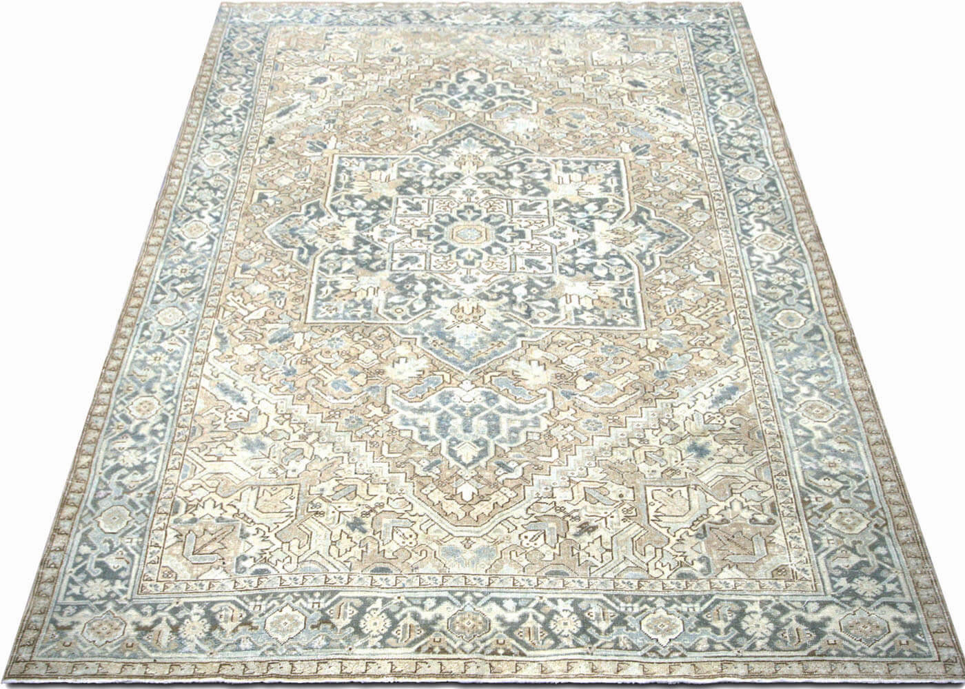 Semi Antique Persian Heriz Rug - 8' x 10'11" - 190582