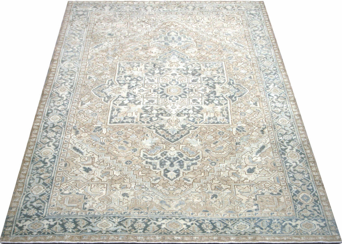 Semi Antique Persian Heriz Rug - 8' x 10'11" - 190582