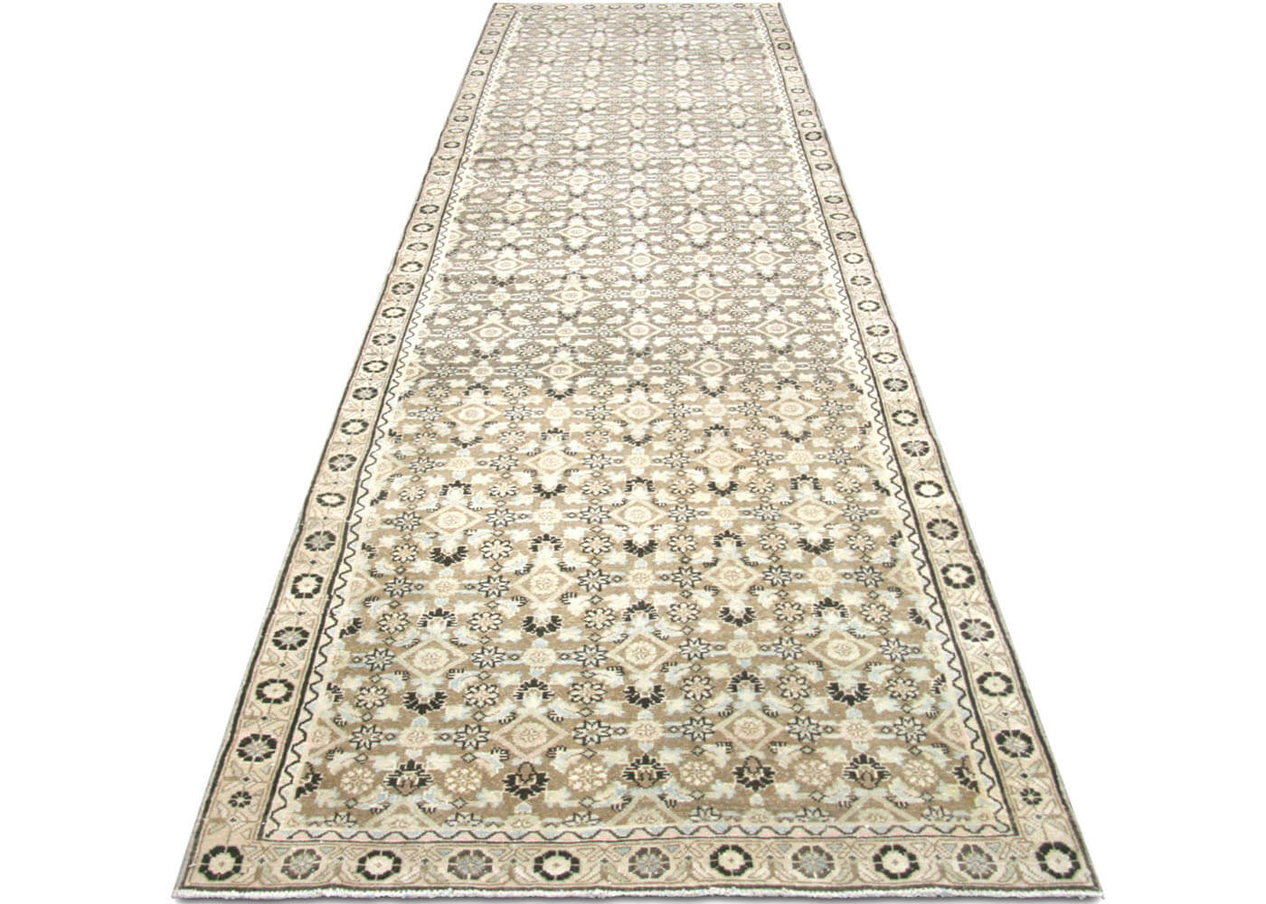 Semi Antique Persian Melayer Runner - 3'3" x 12'3" - 190585