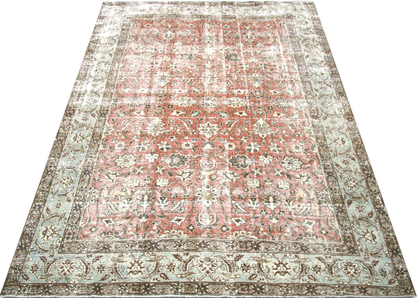 Semi Antique Persian Tabriz Rug - 7'9" x 11'4" - 190599