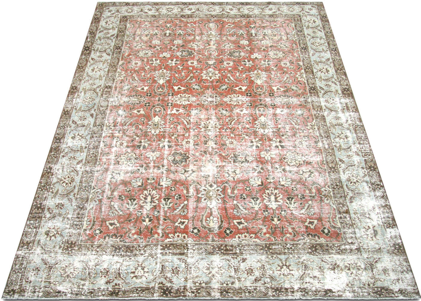 Semi Antique Persian Tabriz Rug - 7'9" x 11'4" - 190599
