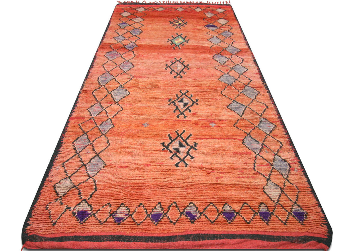 Vintage Moroccan 5.5x9.5 FT Rug Unique Wool Handmade motifs Vintage Moroccan 5.5x9.5 FT Rug Unique Wool Handmade motifs