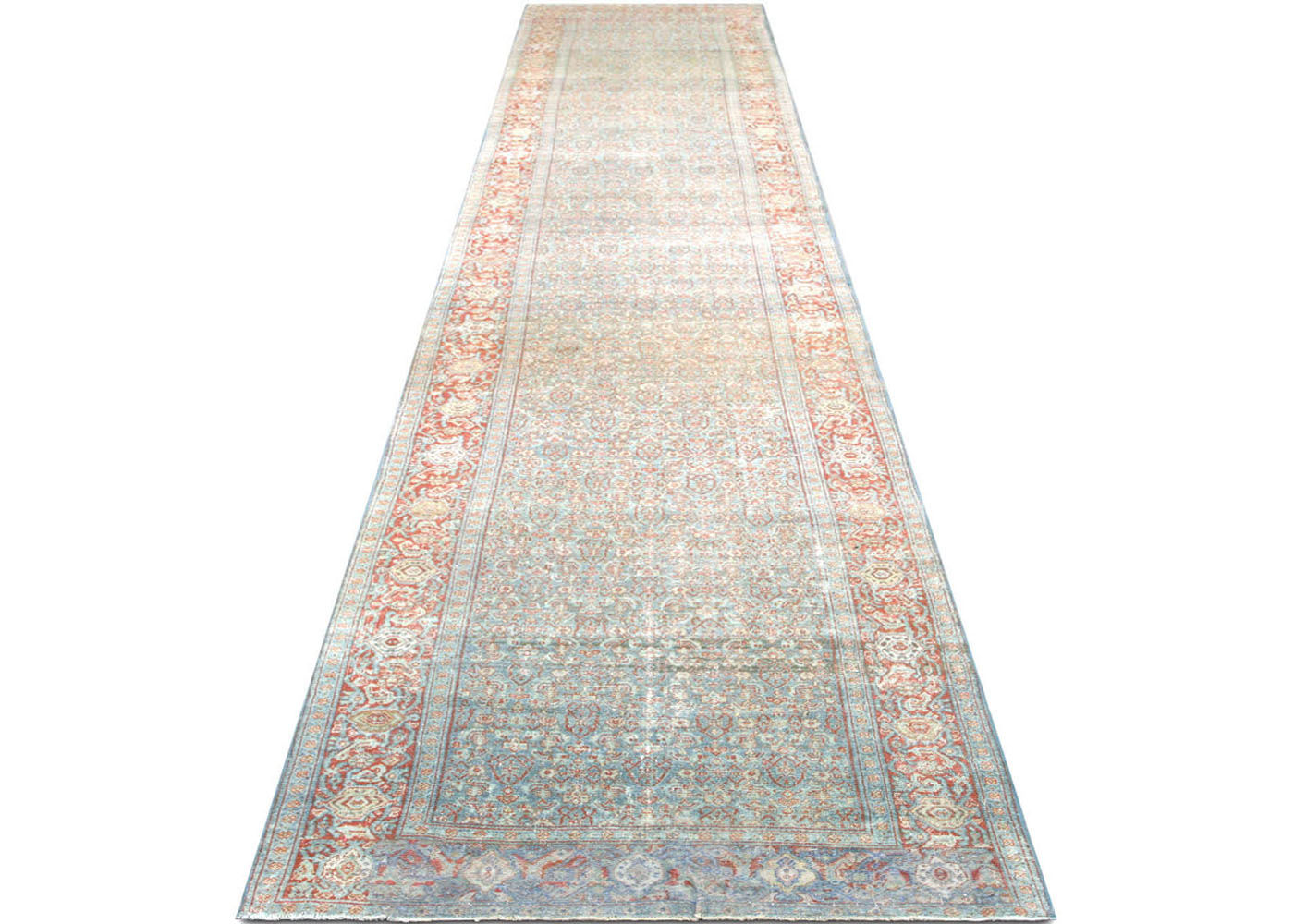 Semi Antique Persian Melayer Runner - 3'6" x 19'3" - 190716