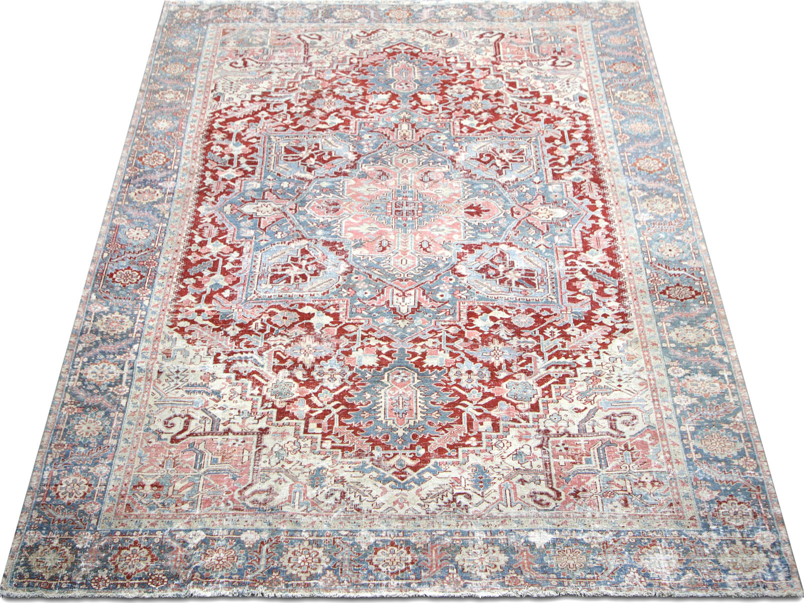 Semi Antique Persian Heriz Rug - 9'6" x 13'2"