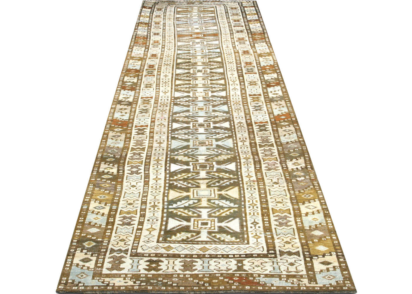 Semi Antique Persian Melayer Runner - 3'5" x 12'5" - 201002