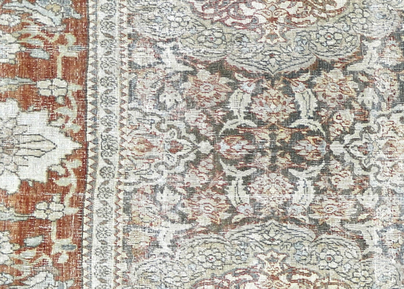 Semi Antique Persian Kerman Rug - 6'8" x 9'6" - 201010