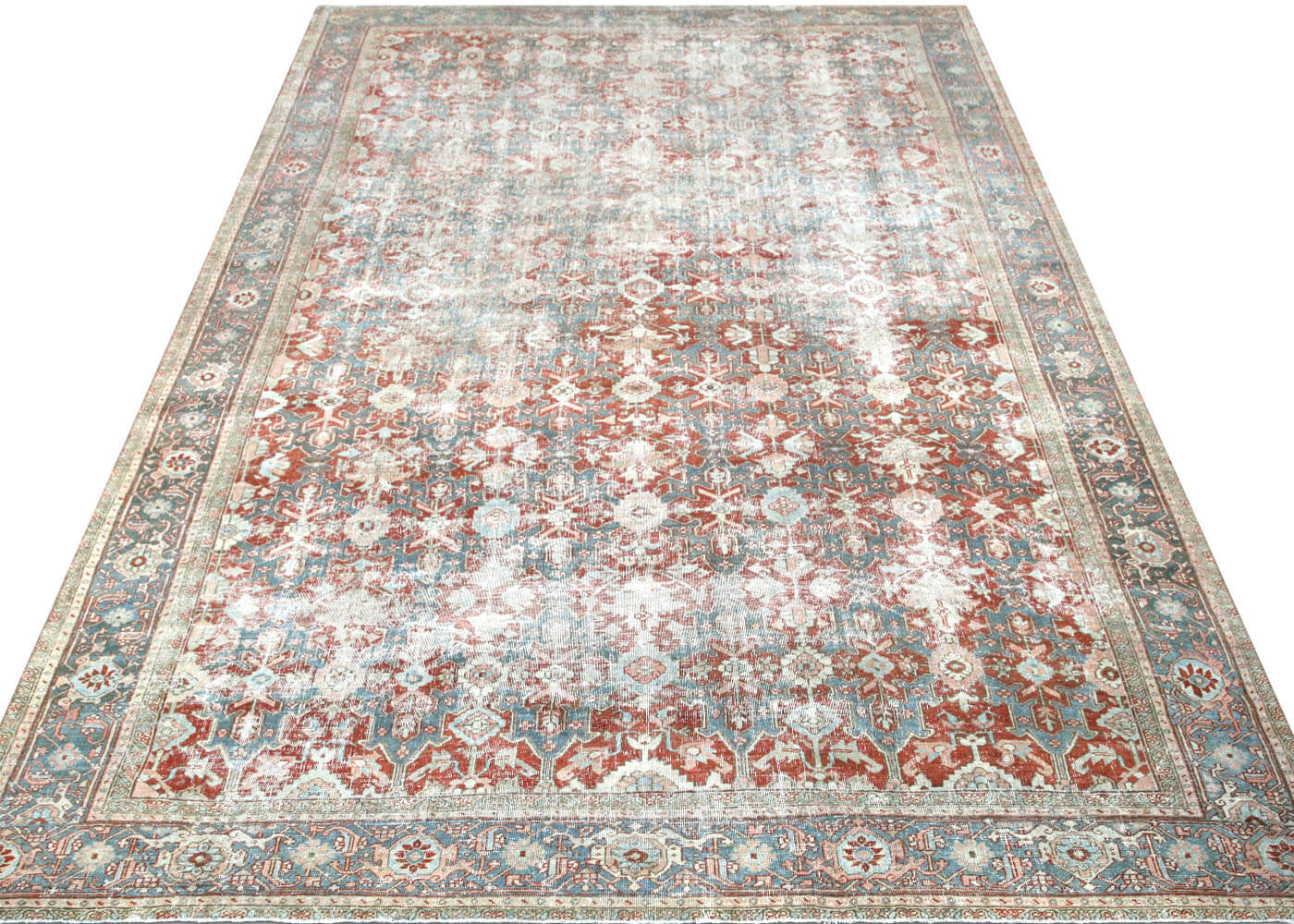Semi Antique Persian Heriz Rug - 11'2" x 16'10" - 201037