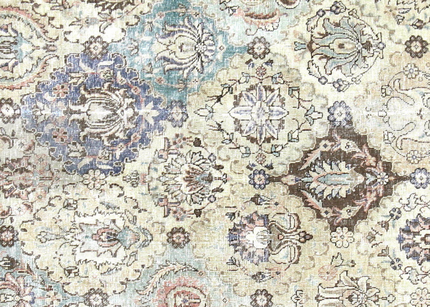 Semi Antique Persian Tabriz Rug - 9'8" x 12'10" - 201070