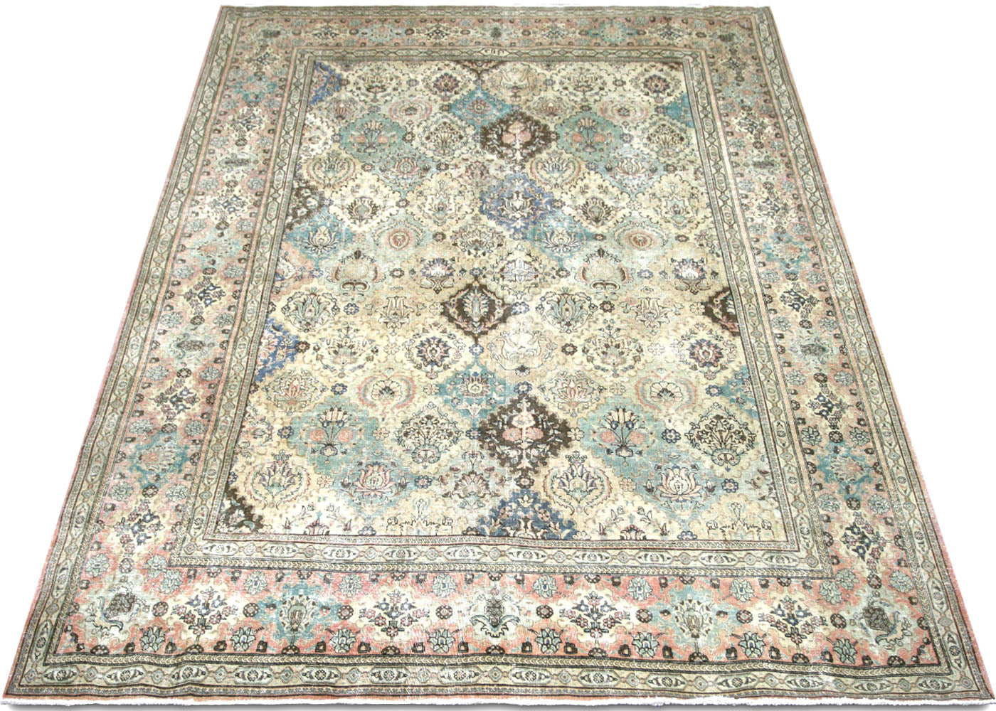 Semi Antique Persian Tabriz Rug - 9'8" x 12'10" - 201070