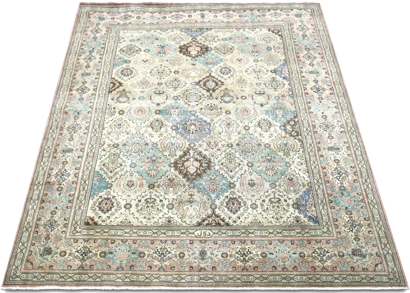 Semi Antique Persian Tabriz Rug - 9'8" x 12'10" - 201070