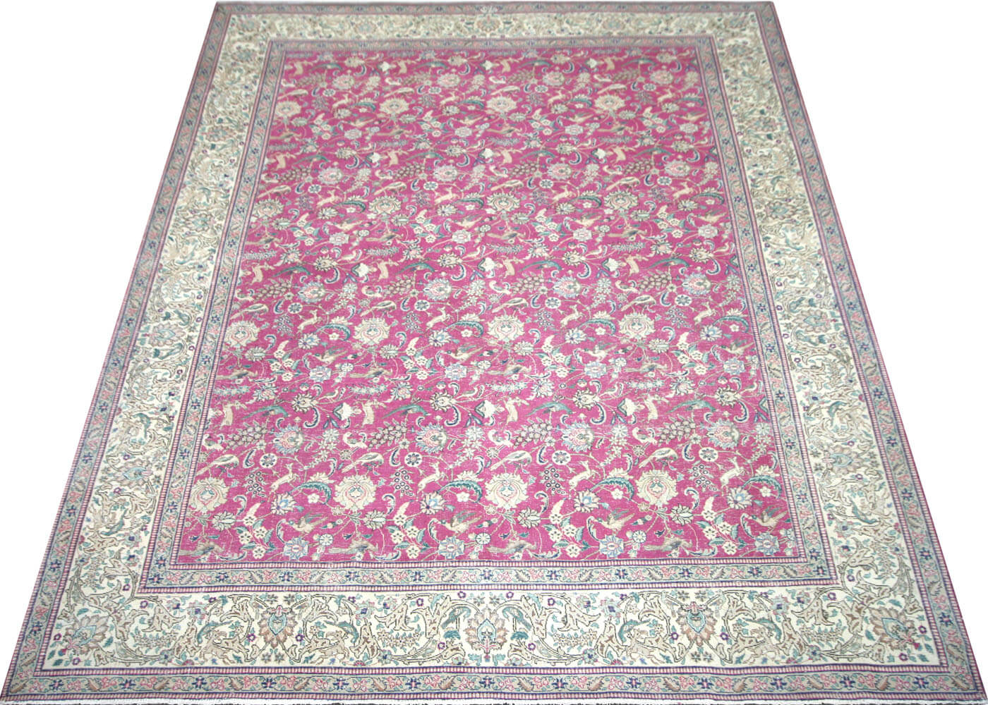 Vintage Persian Tabriz Rug - 9'3" x 11'9" - 201081
