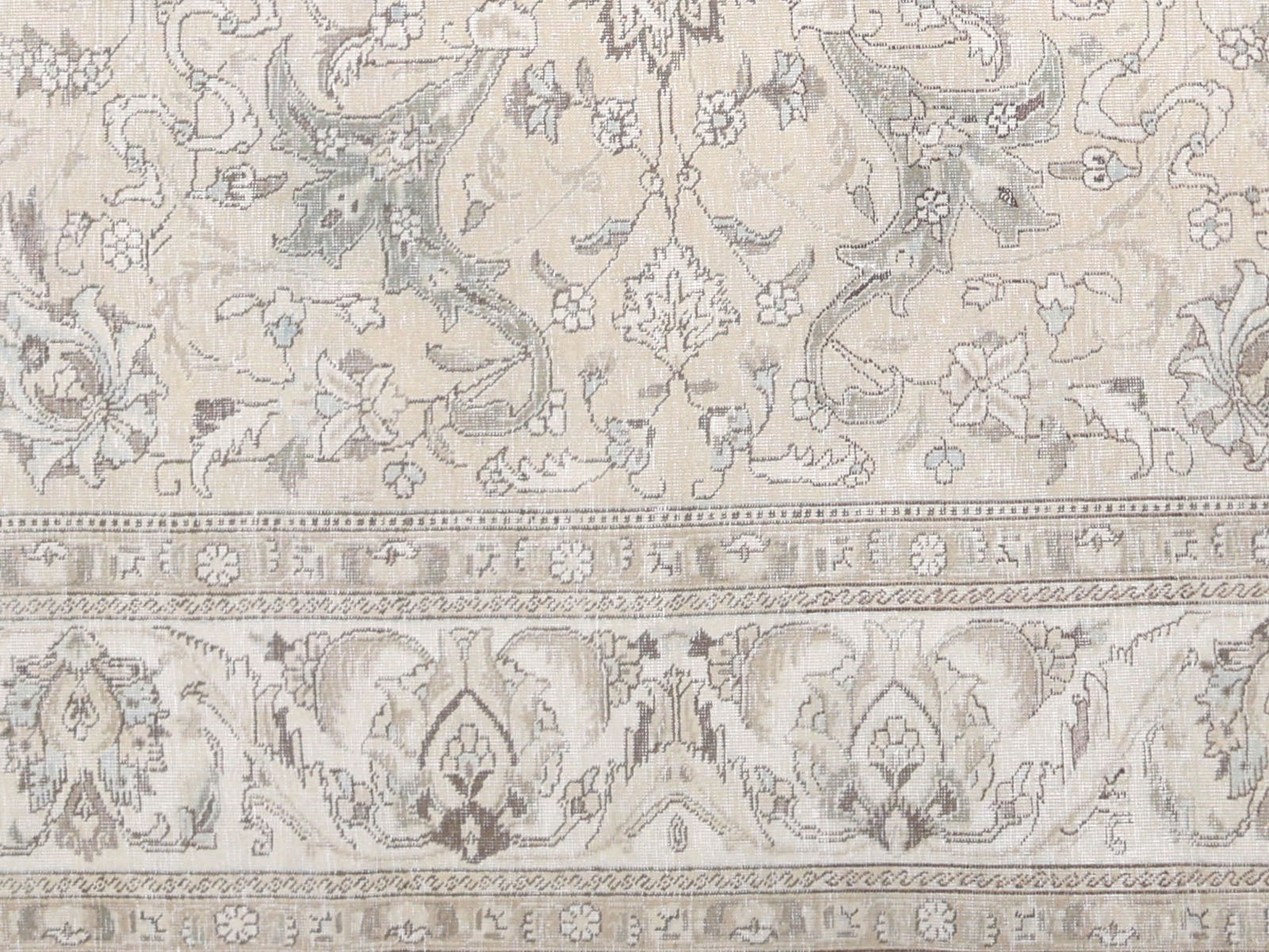 Semi Antique Persian Tabriz Rug - 9'9" x 10'6" - 201085