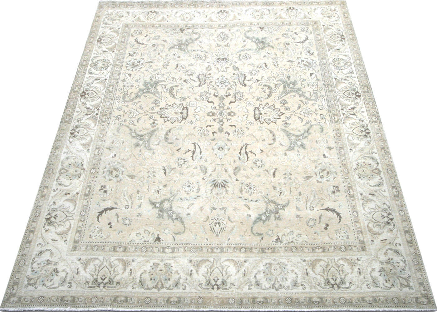 Semi Antique Persian Tabriz Rug - 9'9" x 10'6" - 201085