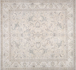 Semi Antique Persian Tabriz Rug - 9'9" x 10'6" - 201085