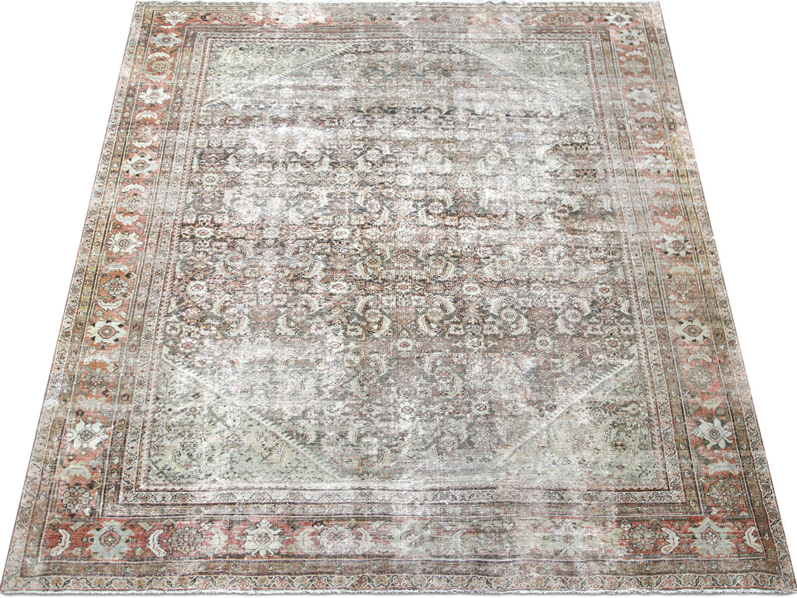 Semi Antique Persian Mahal Rug - 9'9" x 12'11"