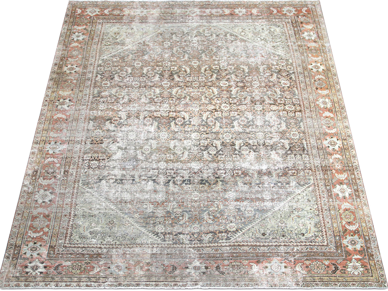 Semi Antique Persian Mahal Rug - 9'9" x 12'11"