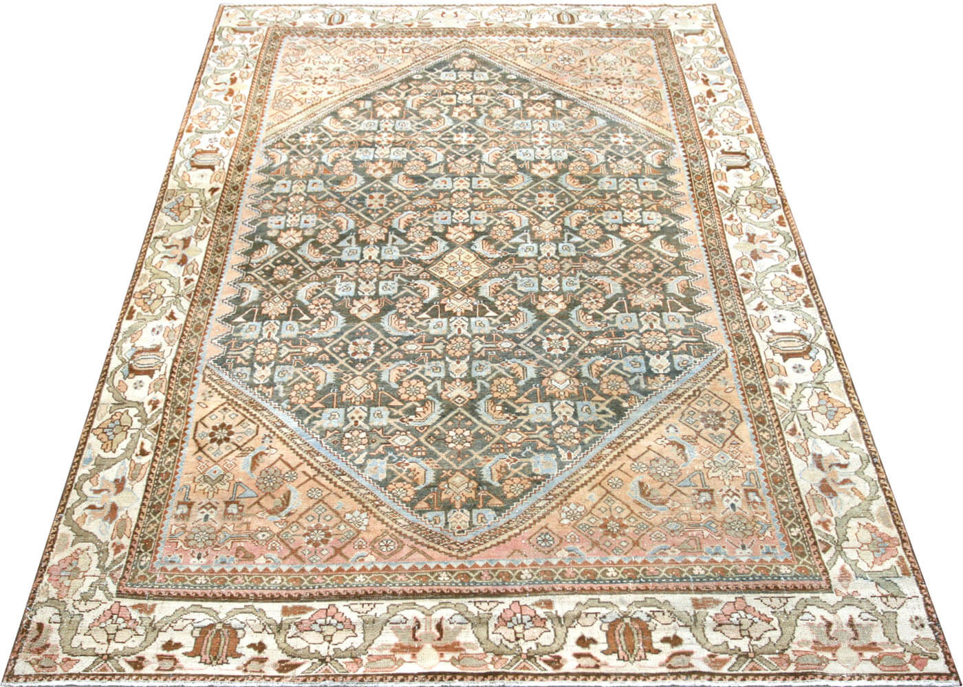 Semi Antique Persian Melayer Rug - 6'9" x 10'9" - 201092