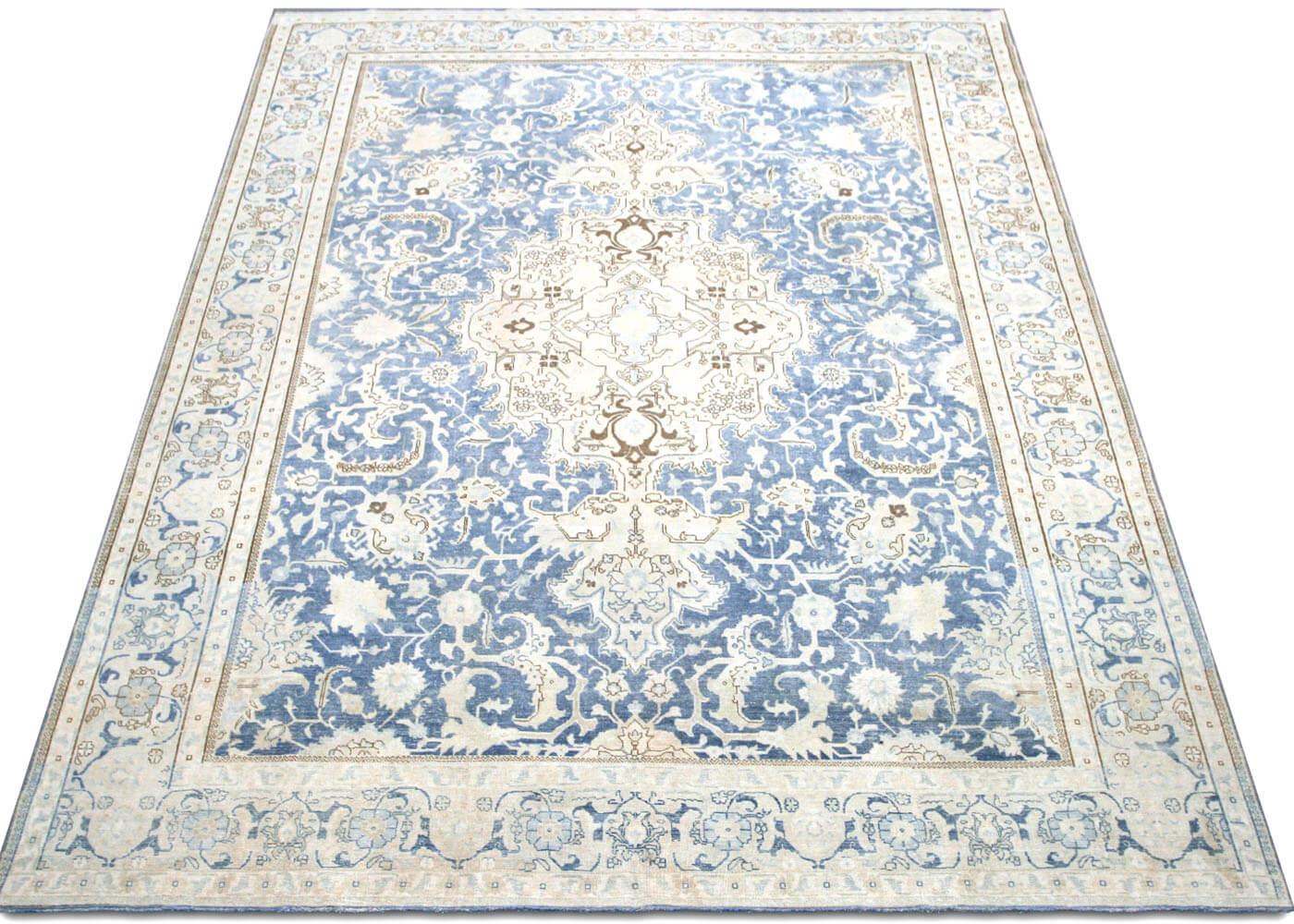 Semi Antique Persian Tabriz Rug - 9'10" x 13'1" - 201098