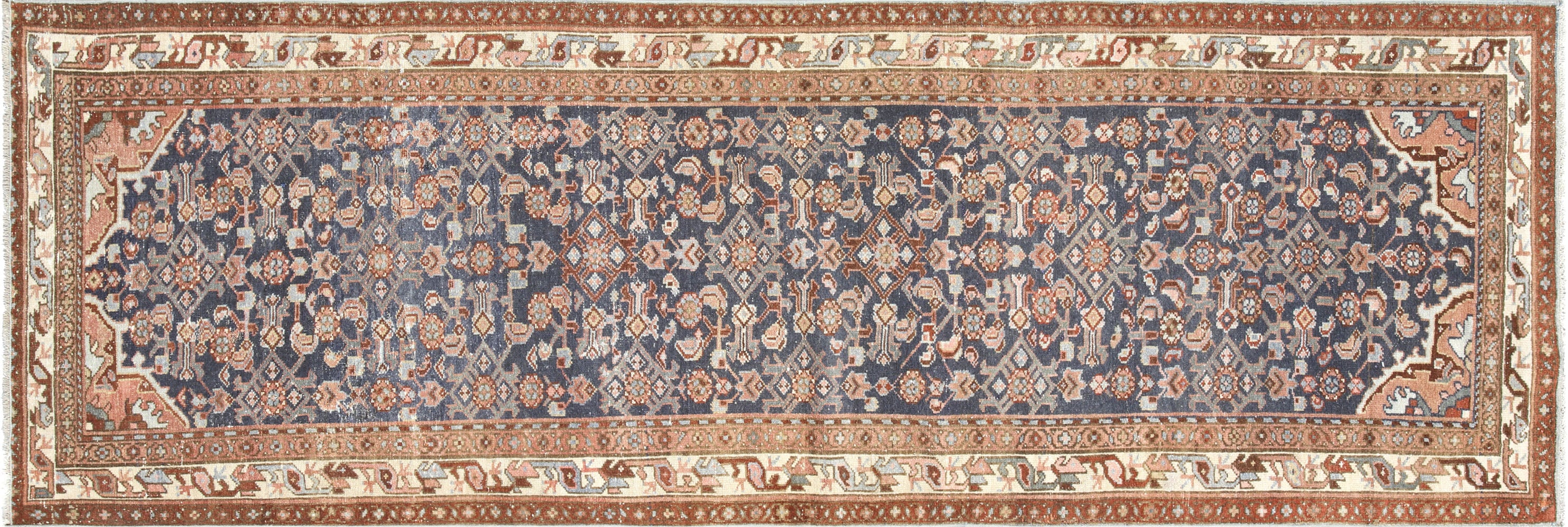 Semi Antique Persian Melayer Runner - 3'5" x 9'8" - 201119