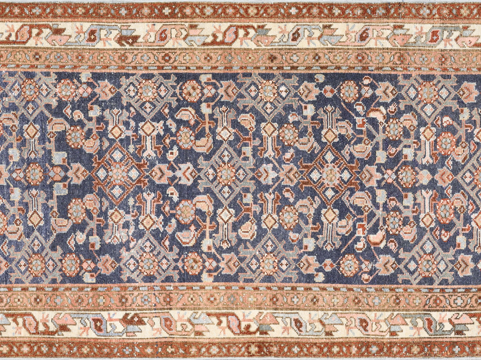 Semi Antique Persian Melayer Runner - 3'5" x 9'8"