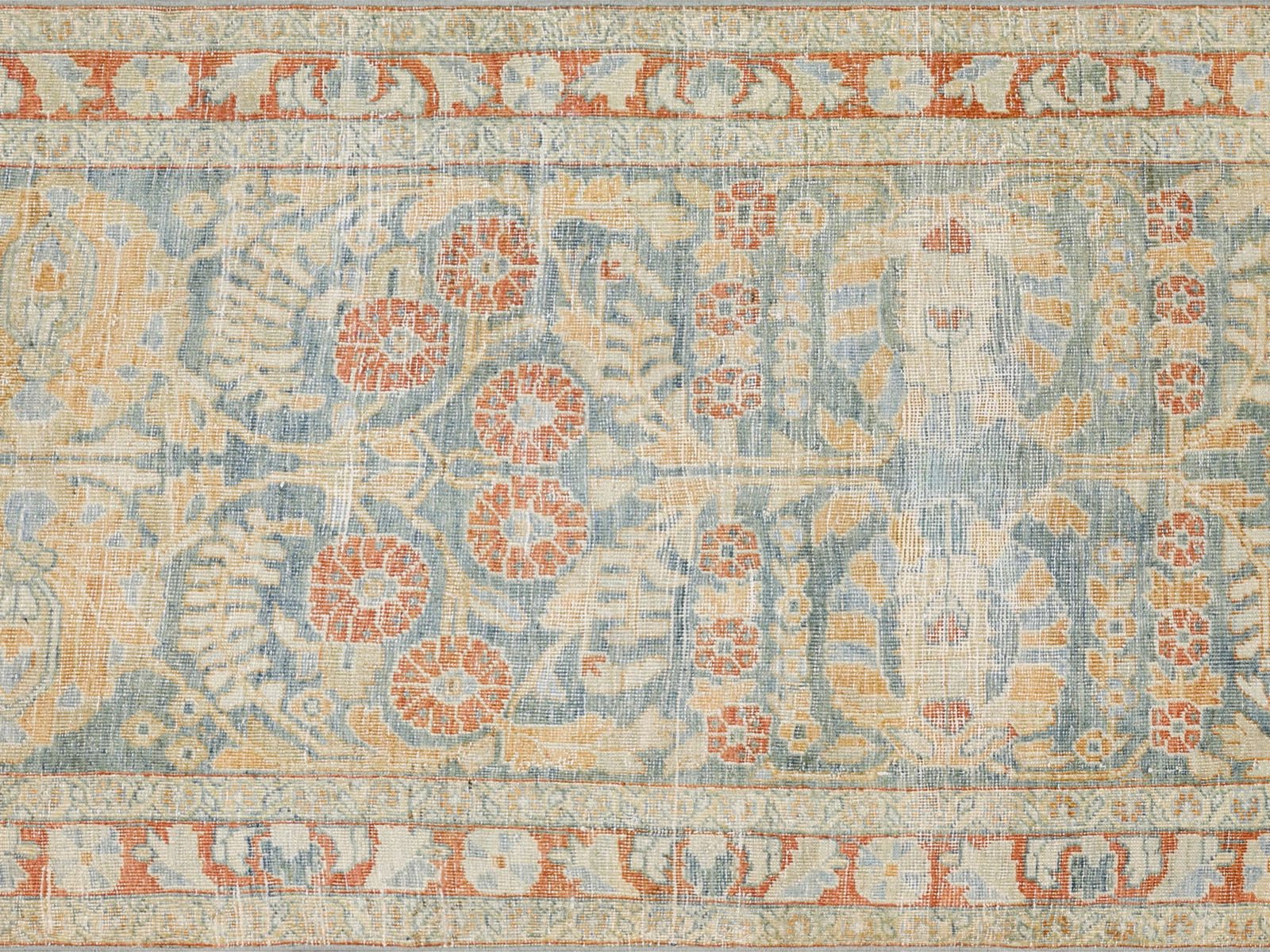 Semi Antique Persian Tabriz Runner - 3'3" x 12'10"