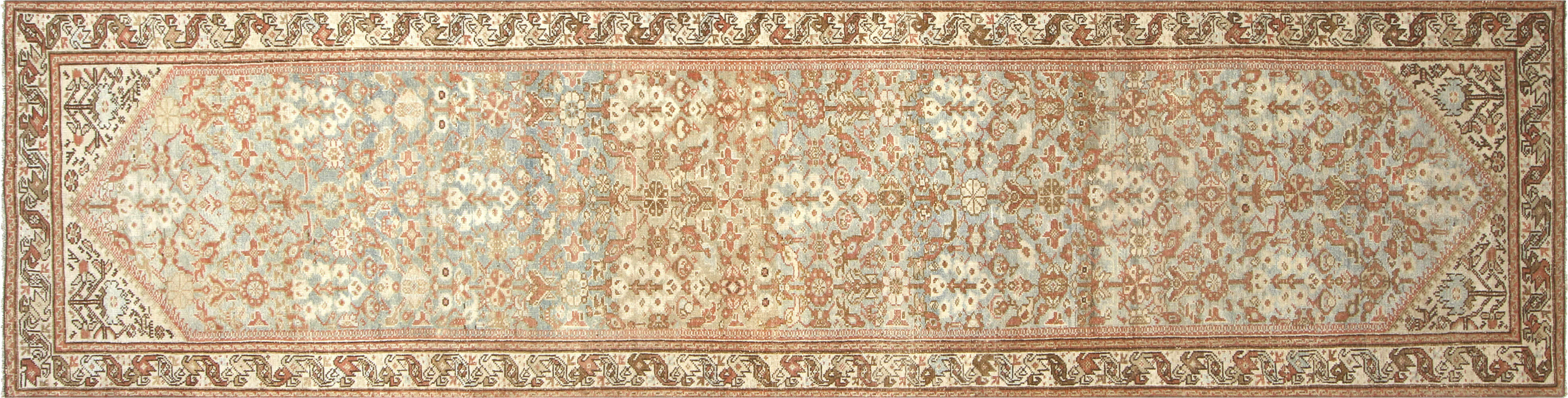 Semi Antique Persian Melayer Runner - 3'5" x 13'6" - 201138