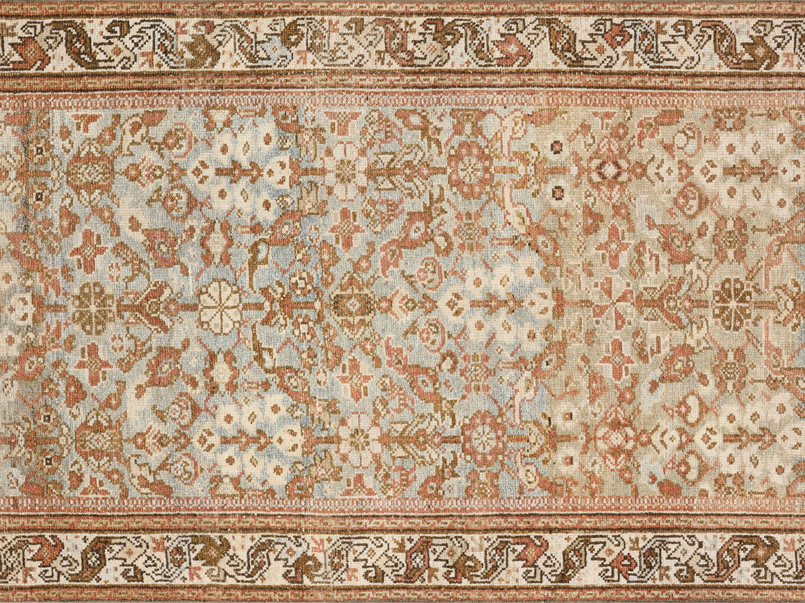 Semi Antique Persian Melayer Runner - 3'5" x 13'6"