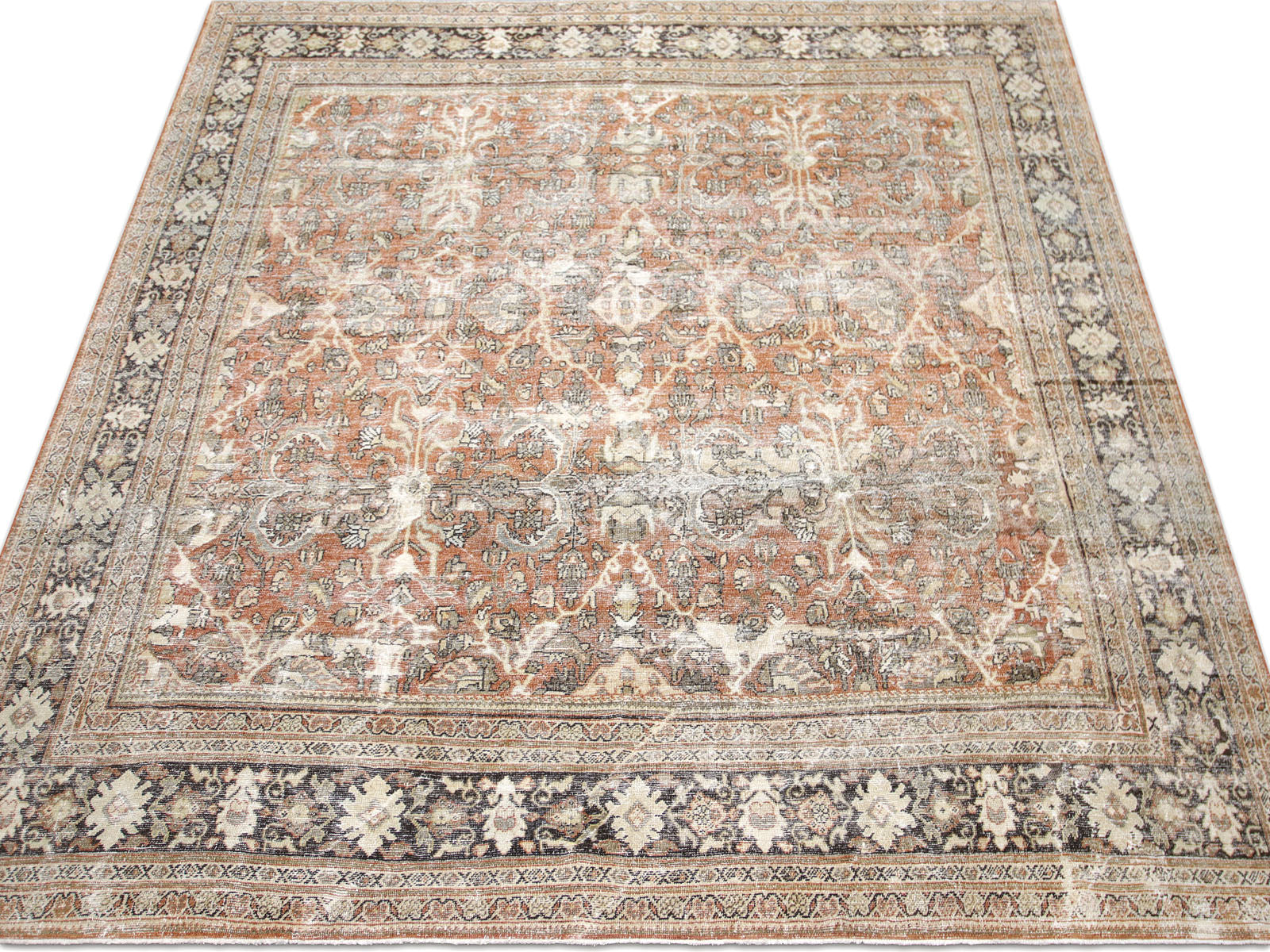 Vintage Persian Mahal Rug - 11'11" x 13'6"