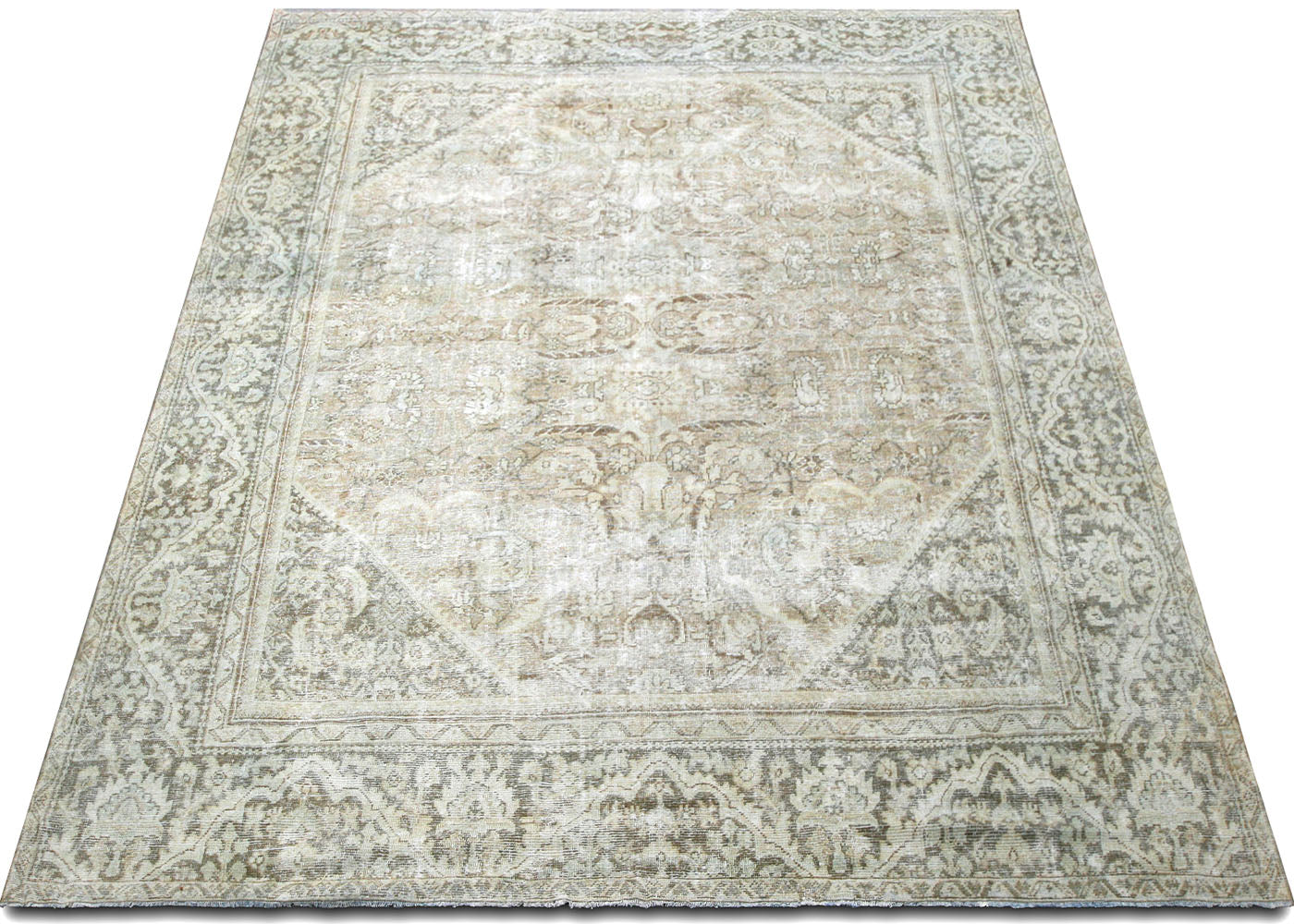 Vintage Persian Mahal Rug - 10'2" x 13'1 - 210006