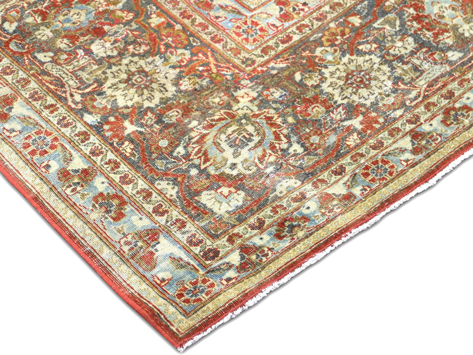 Semi Antique Persian Tabriz Rug - 8'10 x 11'11"