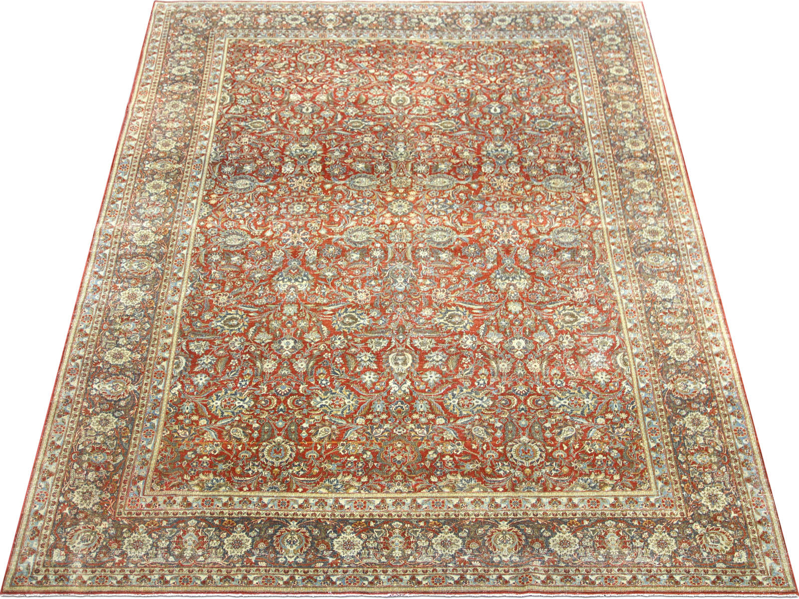 Semi Antique Persian Tabriz Rug - 8'10 x 11'11"