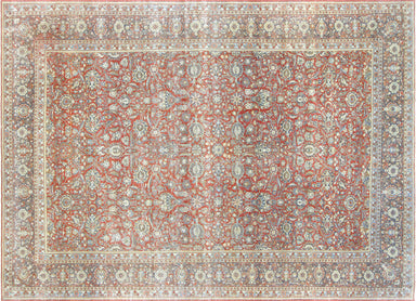 Semi Antique Persian Tabriz Rug - 8'10 x 11'11"