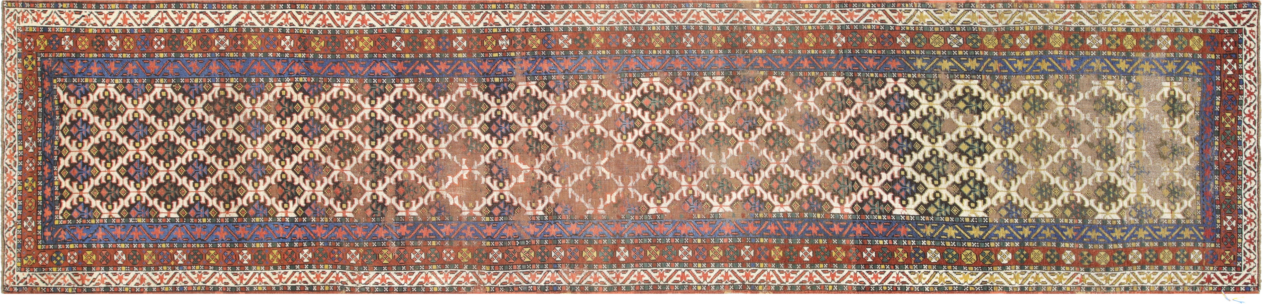Antique Persian Heriz Runner - 3'2" x 13'9" - 210016