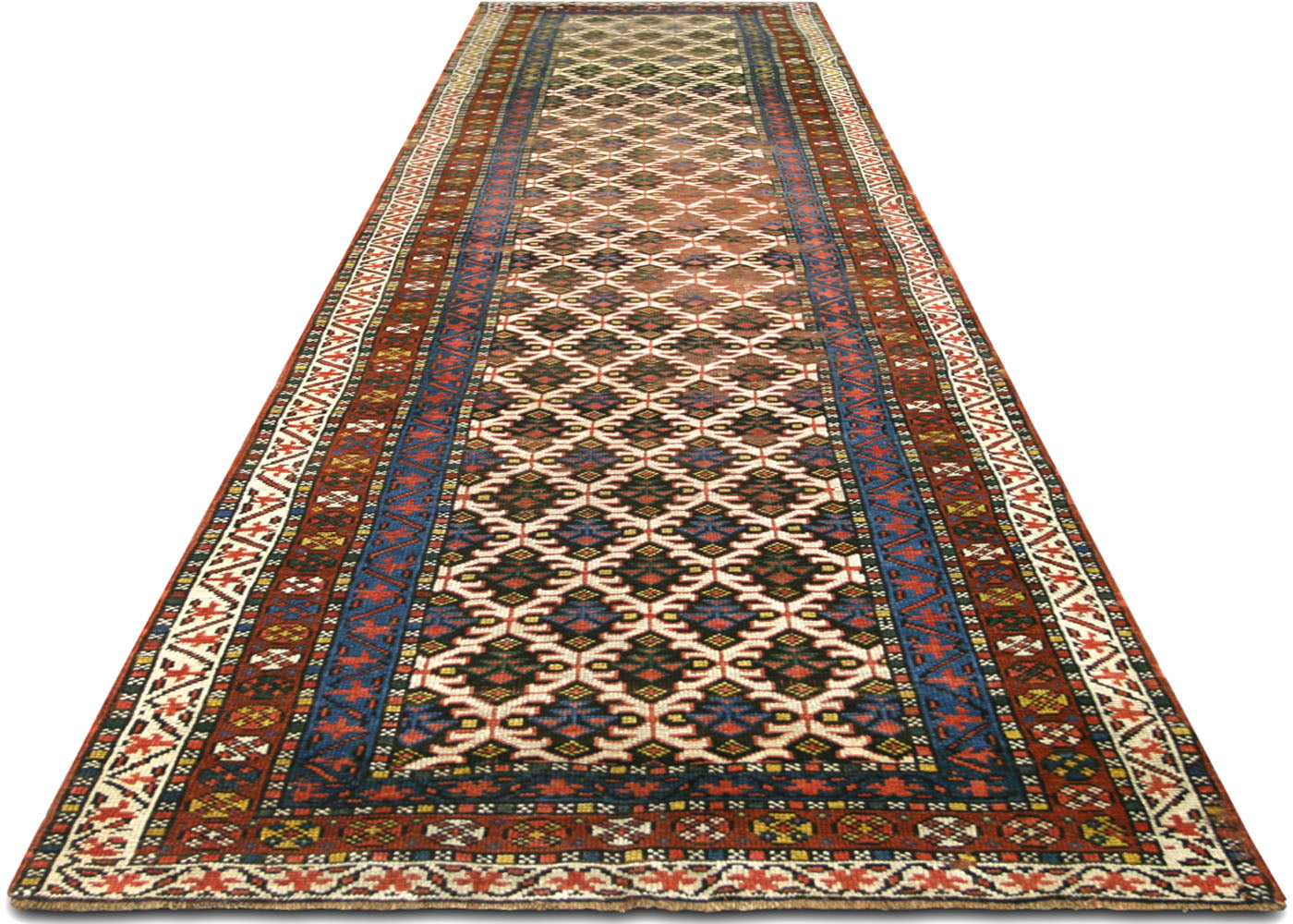 Antique Persian Heriz Runner - 3'2" x 13'9" - 210016