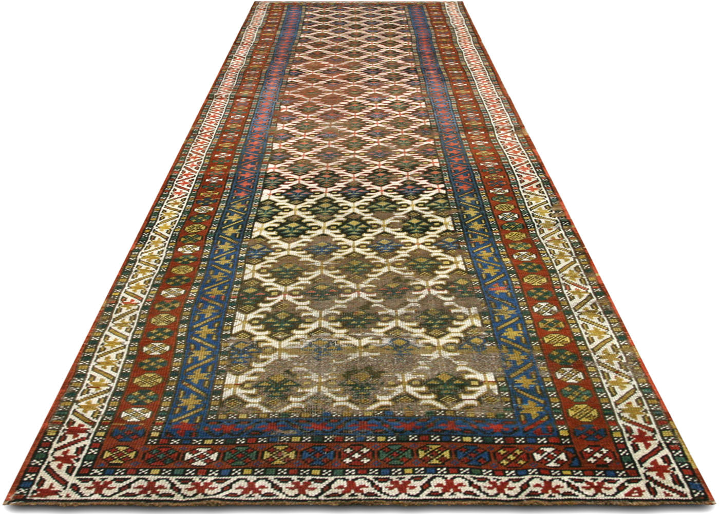 Antique Persian Heriz Runner - 3'2" x 13'9" - 210016