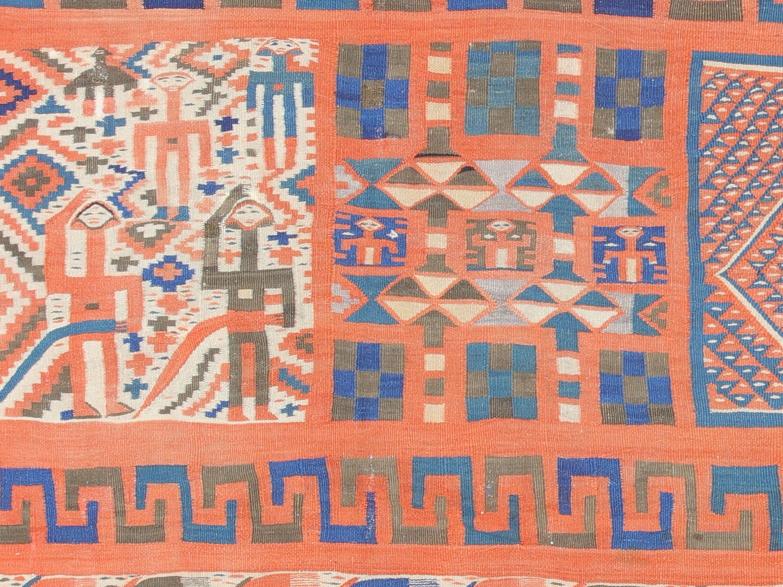 Antique Turkish Kilim - 7'5" x 8'1"