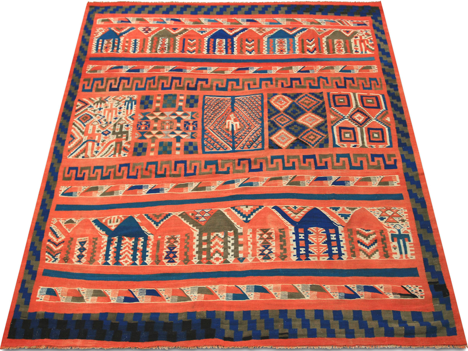 Antique Turkish Kilim - 7'5" x 8'1"