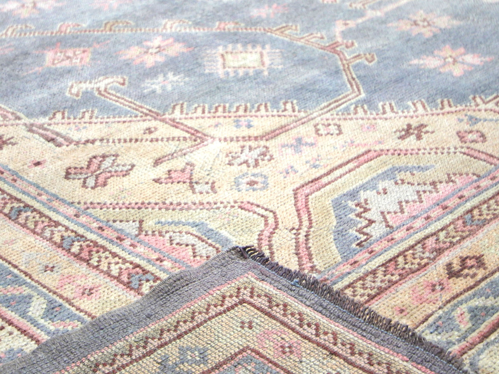 Semi Antique Turkish Oushak Rug - 12'6" x 16'