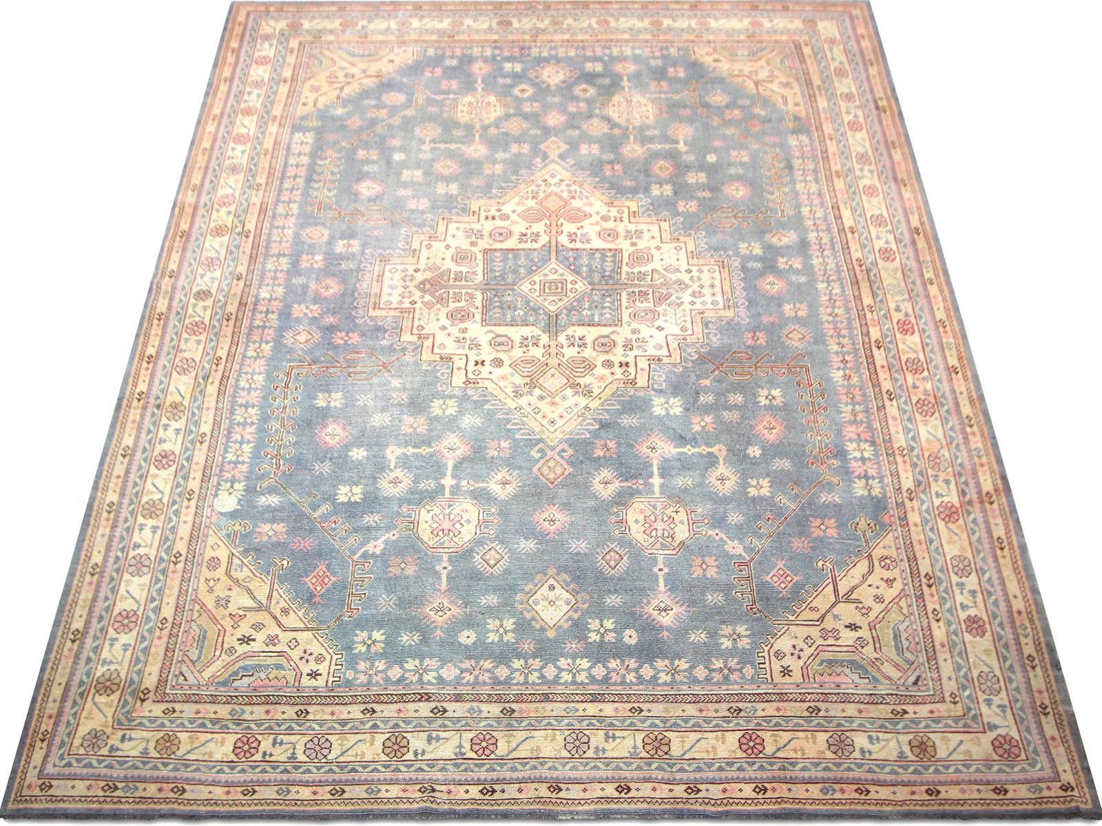 Semi Antique Turkish Oushak Rug - 12'6" x 16'