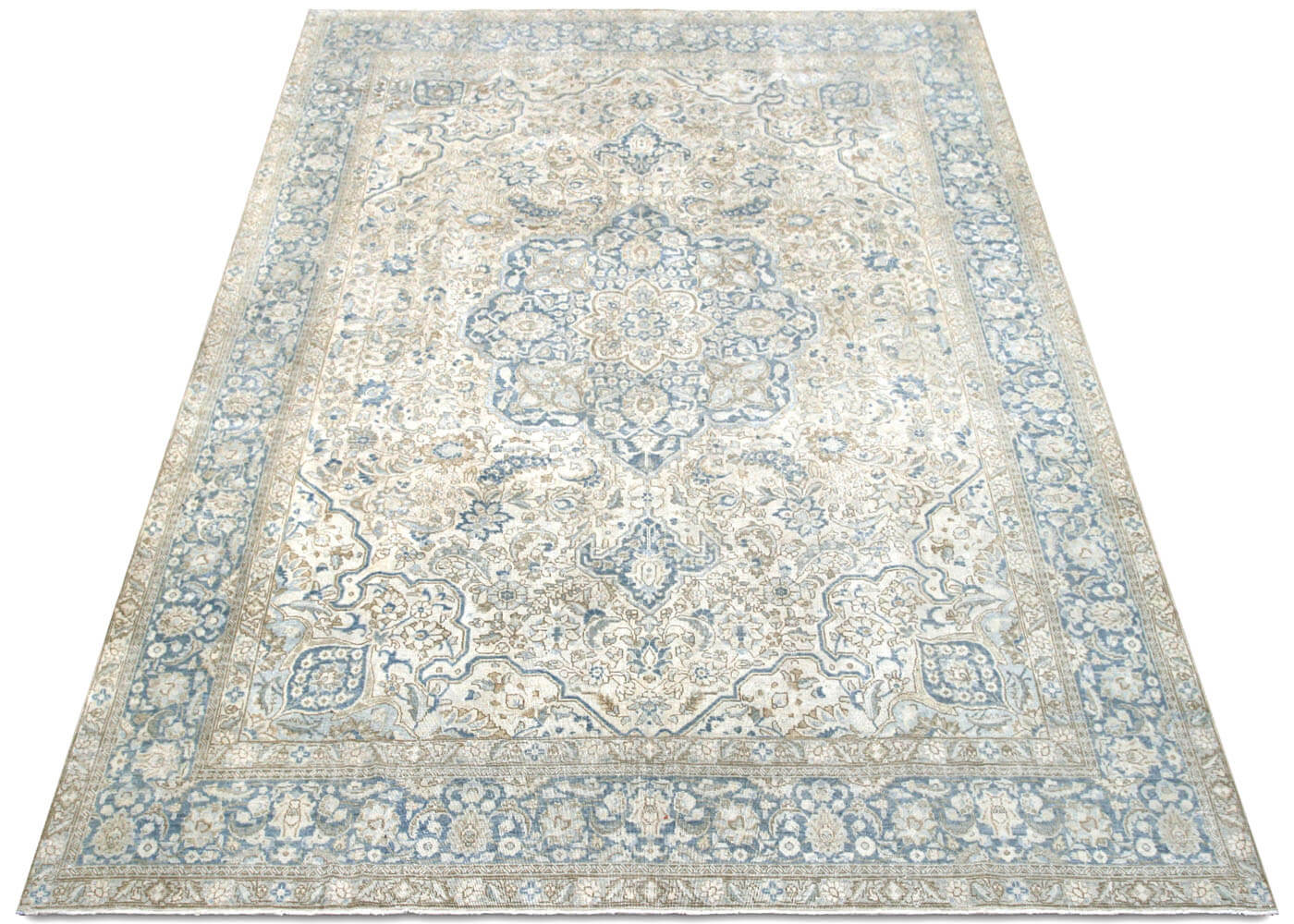 Semi Antique Persian Tabriz Rug - 9'1" x 12'1" - 210061