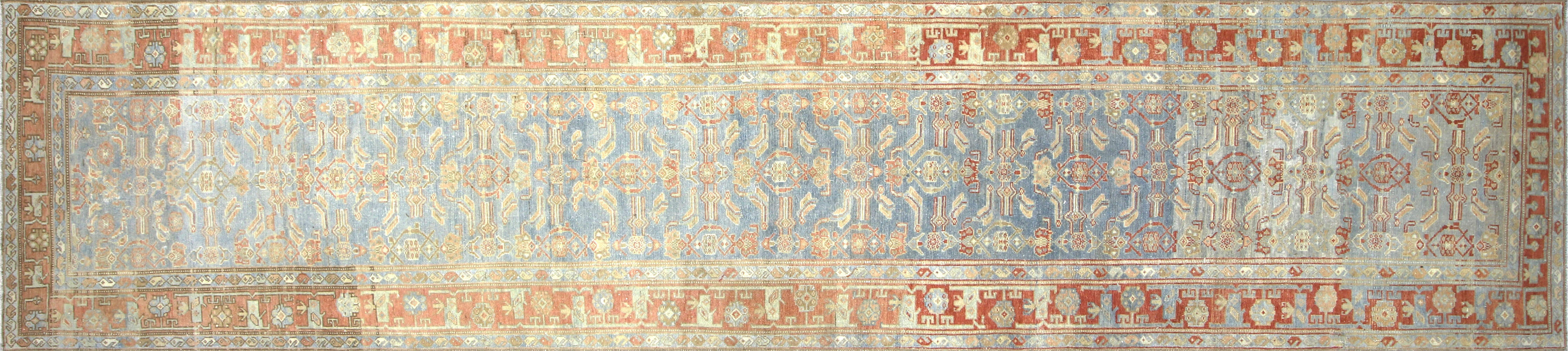 Semi Antique Persian Melayer Runner - 3'5" x 15'7" - 210062
