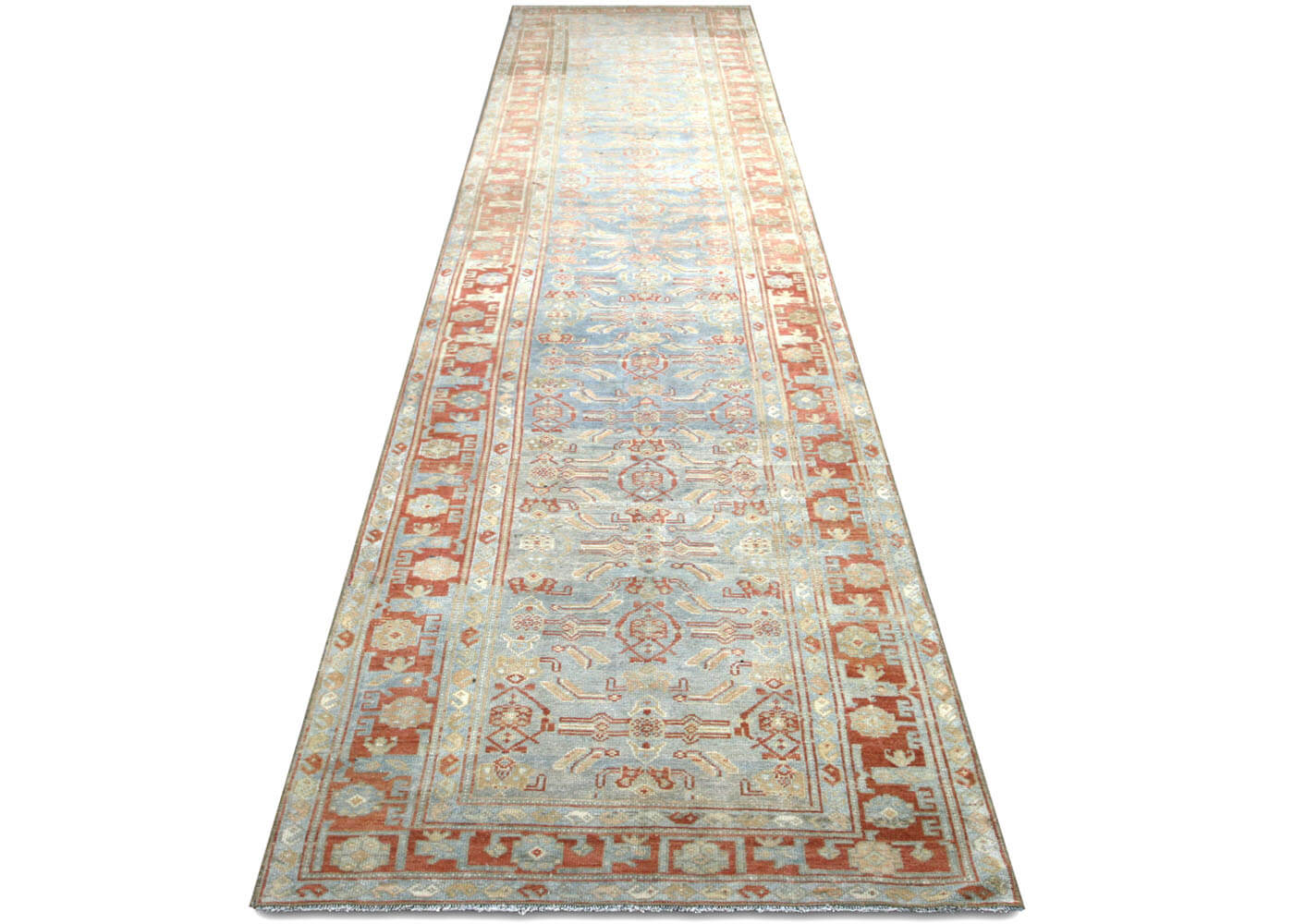 Semi Antique Persian Melayer Runner - 3'5" x 15'7" - 210062