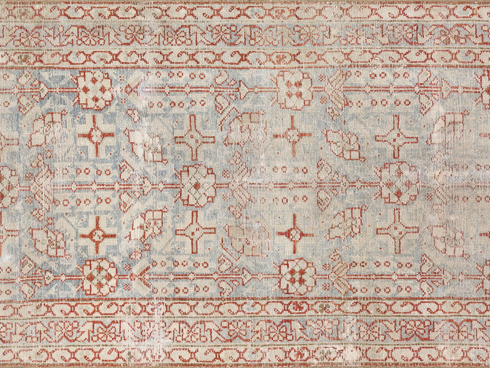 Semi Antique Persian Melayer Runner - 3'5" x 15'