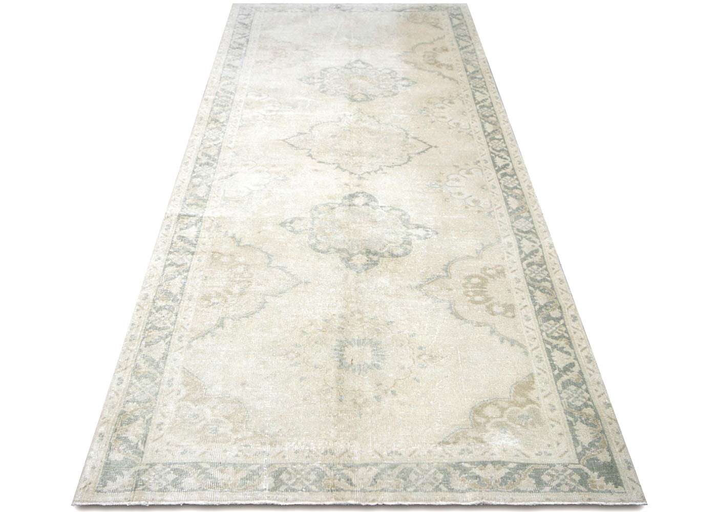 Vintage Turkish Oushak Rug - 4'9" x 12'10" - 210100
