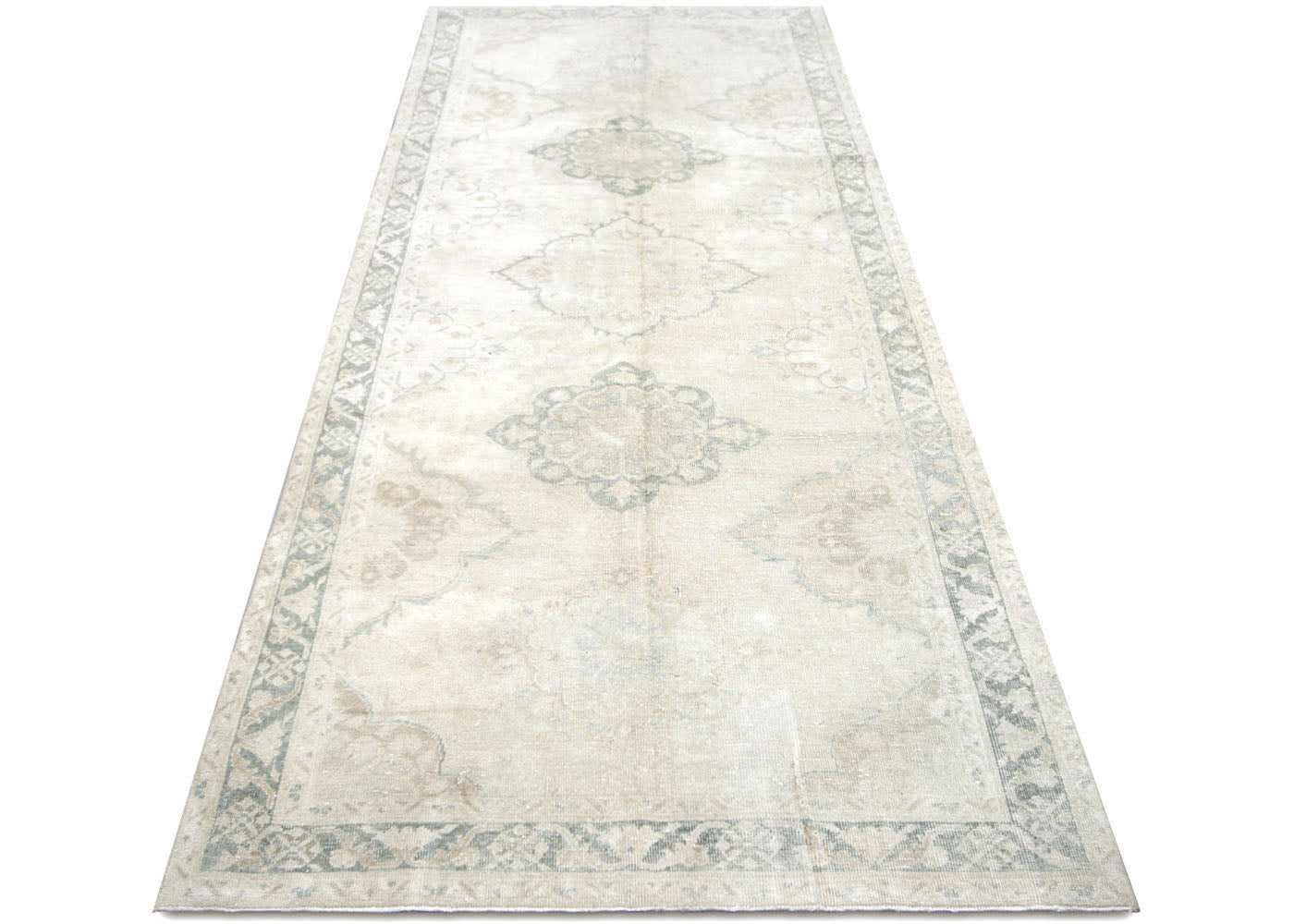 Vintage Turkish Oushak Rug - 4'9" x 12'10" - 210100