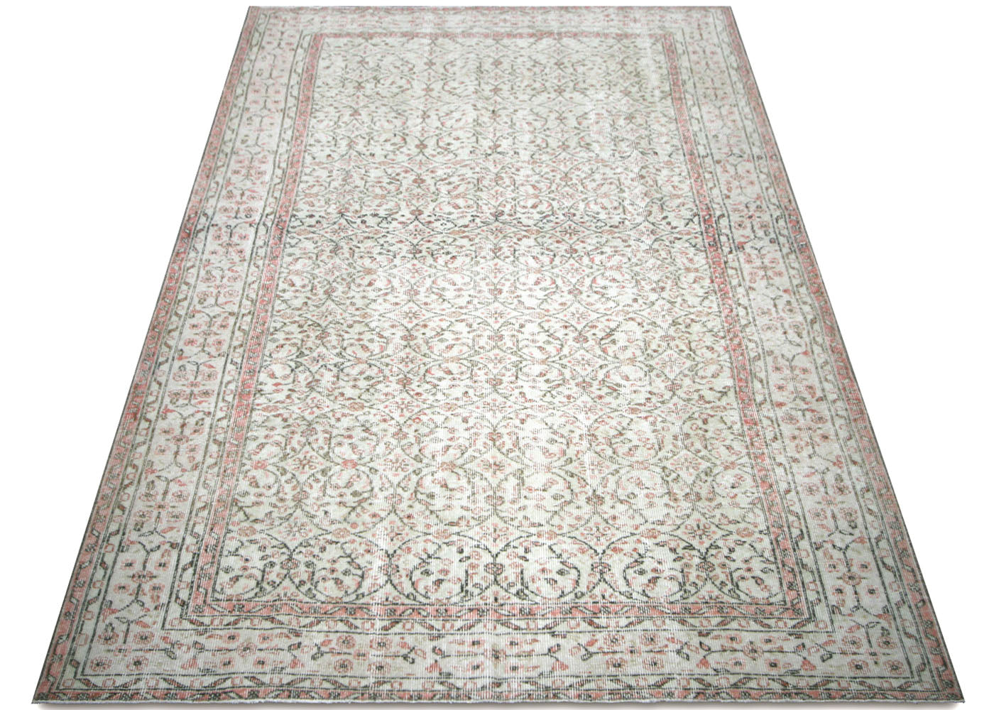 Vintage Turkish Oushak Rug - 6'6" x 10'2" - 210103