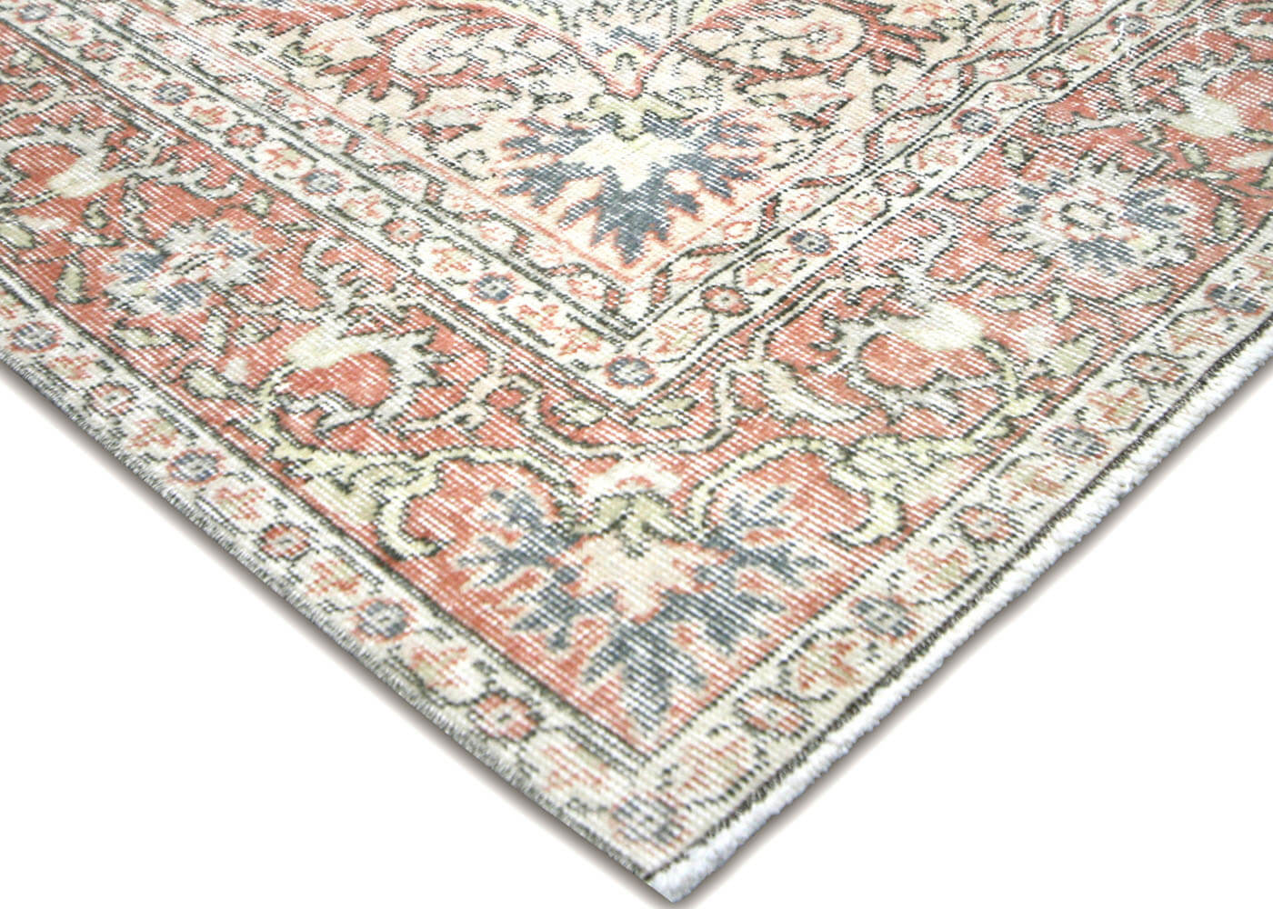 Vintage Turkish Oushak Rug - 6'8" x 10'5" - 210104