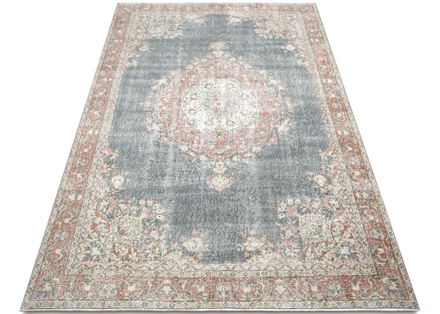 Vintage Turkish Oushak Rug - 6'8" x 10'5" - 210104