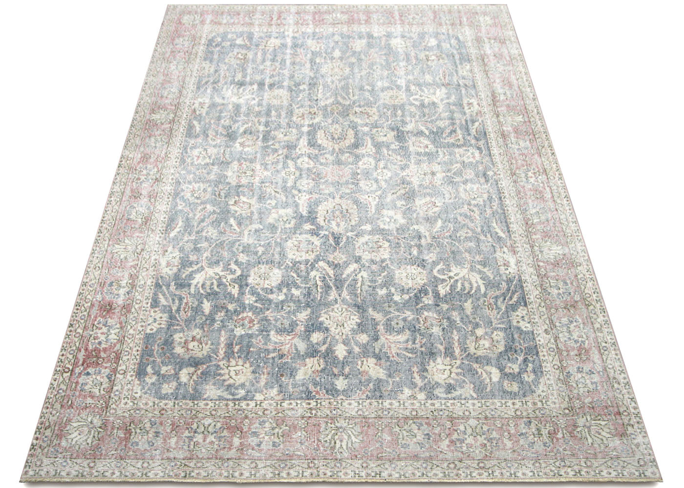 Vintage Turkish Oushak Rug - 6'7" x 10' - 210106